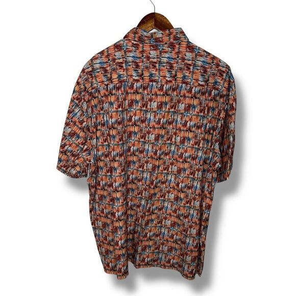 Caribbean Camp Collar Abstract SS Bowling Button Down Shirt Size XL - Picture 5 of 5